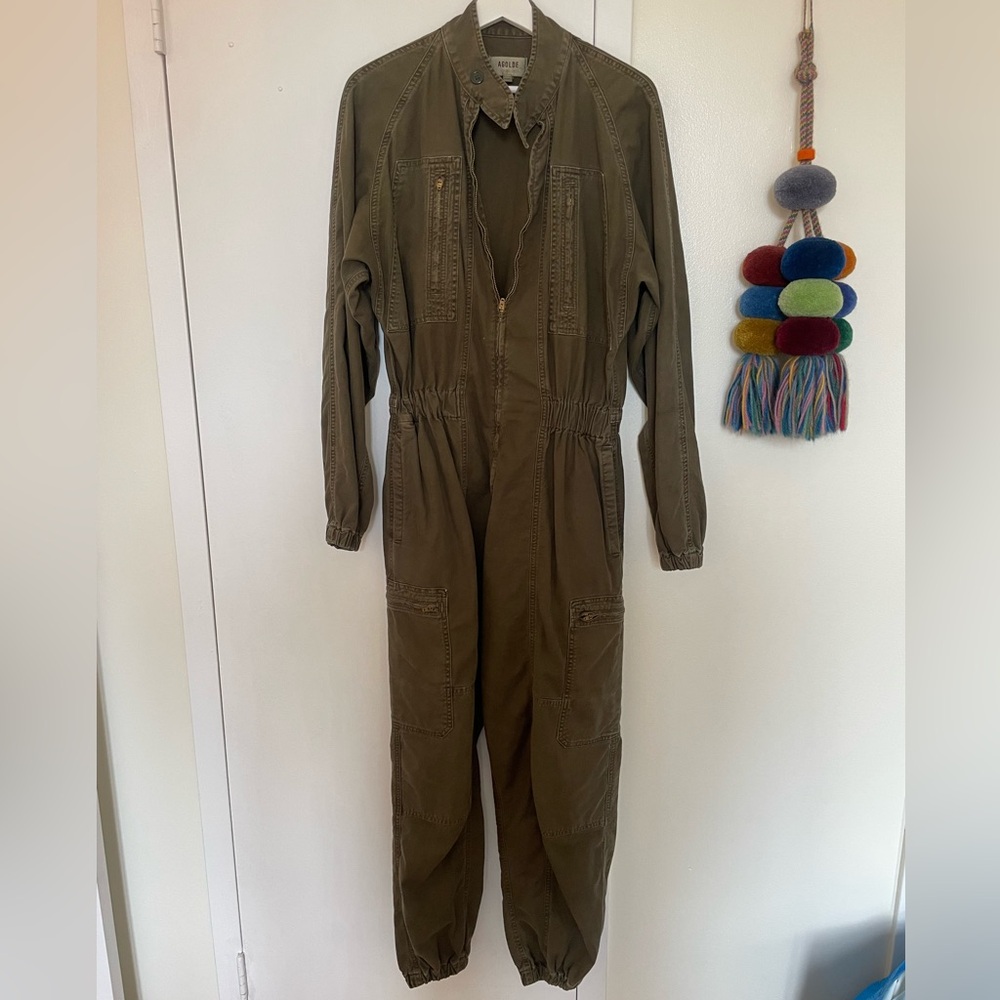 Agolde Marin Flight Suit in Eucalyptus